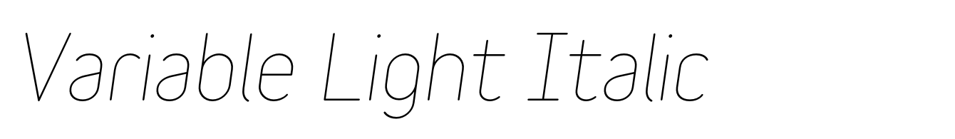 Variable Light Italic